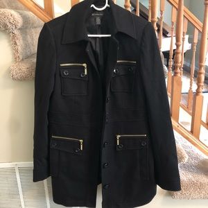 INC International Concepts Black Car Coat